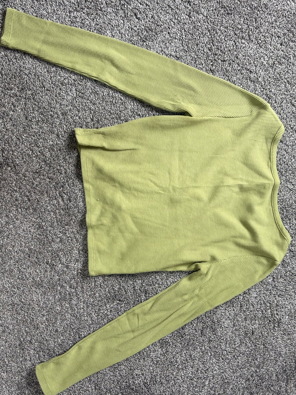 Pacsun Green Button-Front Ribbed Top - Picture 2 of 3
